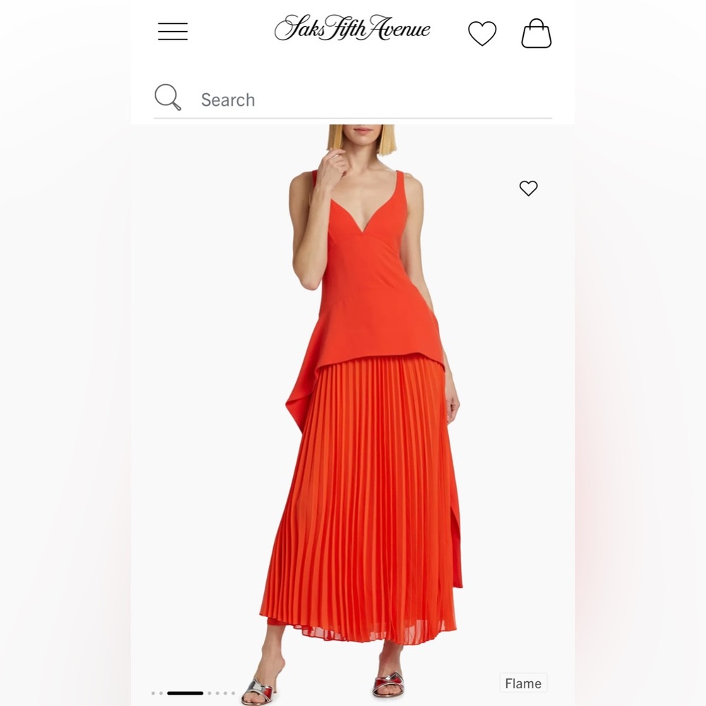 SIMKHAI Sequoia Midi Dress in Flame